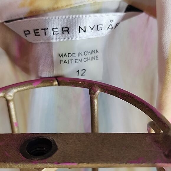 Peter Nygard Size 12 Sheer Chiffon Shacket - Picture 7 of 10